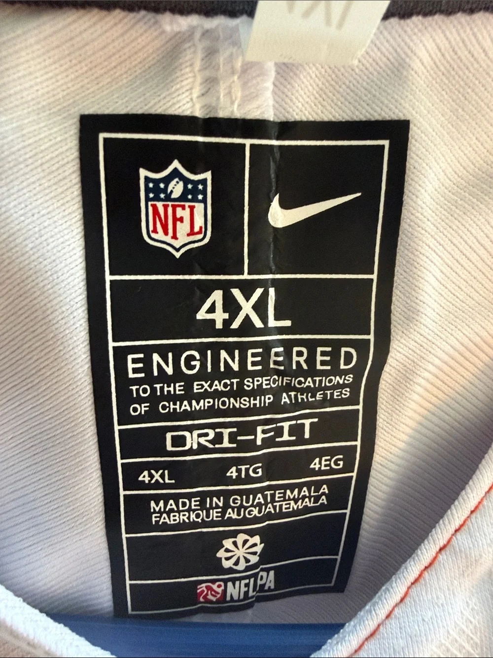 Nike White and Orange Denver Broncos #24 Football Jersey Champ Bailey.